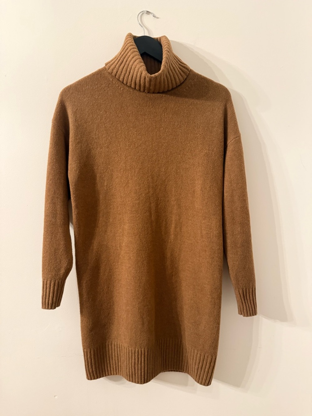 GAP Brown Long-Sleeve Turtleneck Dress